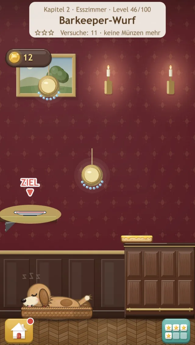 Butter up! Level im Esszimmer mit Butterbrot und Ziel-Teller.